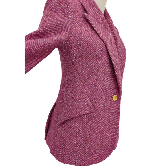 L'agence Pink Multi Herringbone Chamberlain Blazer US 4 - Picture 7 of 10